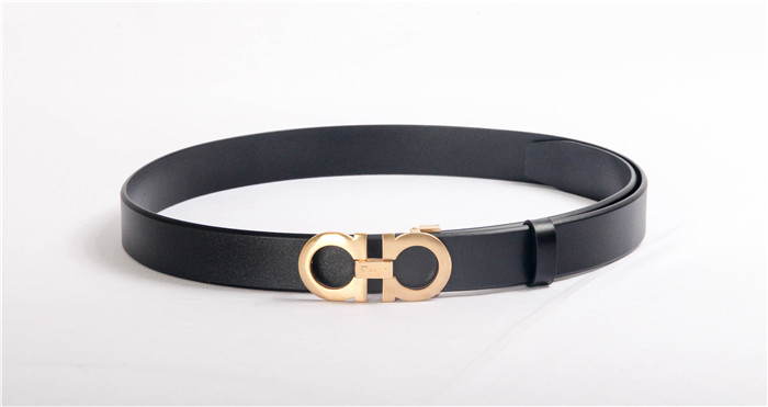 Ferragamo Black Leather Gold Buckle - EUR FASHION