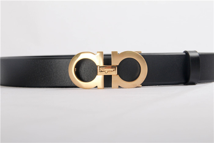 Ferragamo Black Leather Gold Buckle - EUR FASHION