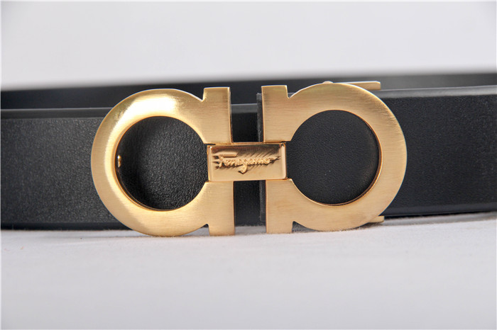 Ferragamo Black Leather Gold Buckle - EUR FASHION