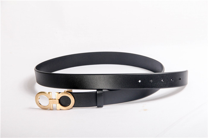 Ferragamo Black Leather Gold Buckle - EUR FASHION