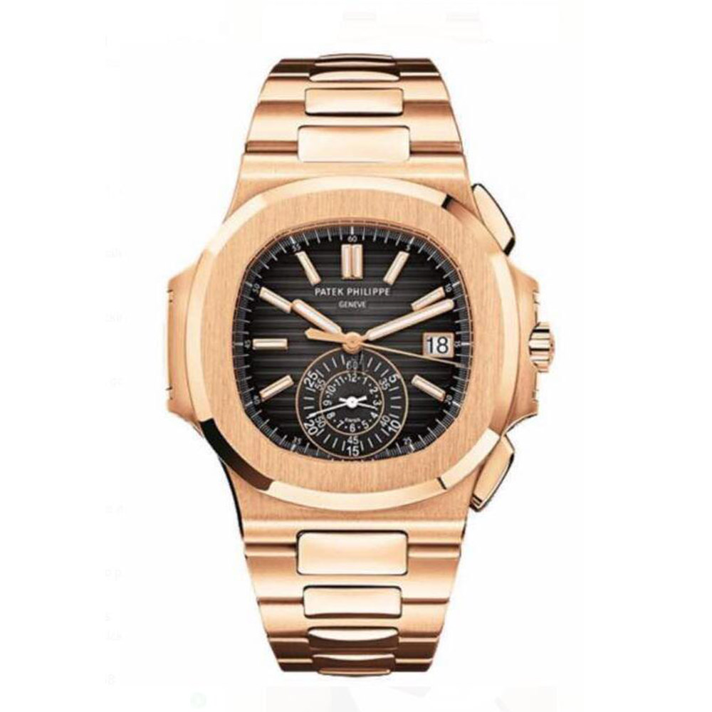 Patek Philipps Sa Rose Gold Watch with Black Dial - EUR FASHION