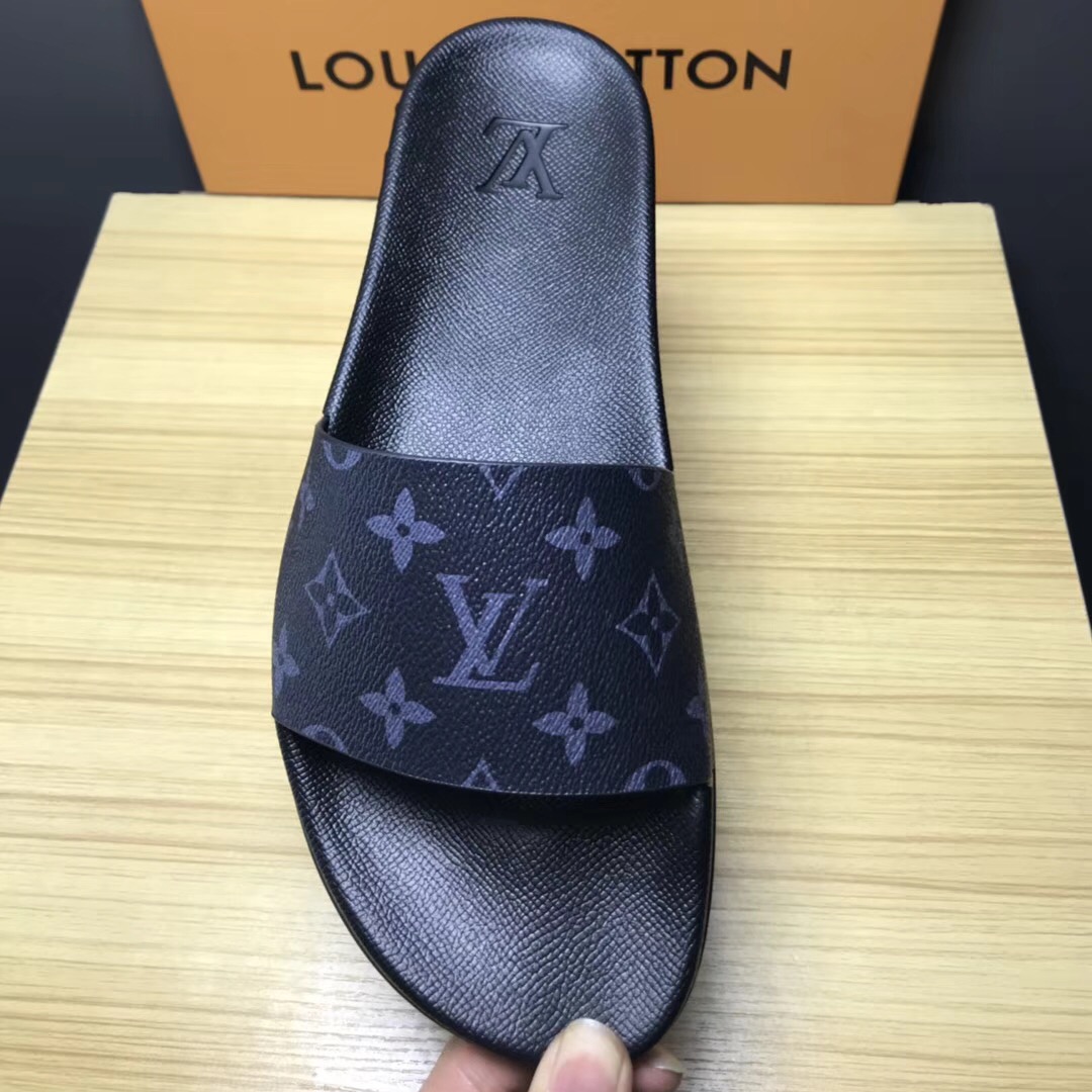 Louis Vuitton Palm Slippers In Balck - EUR FASHION