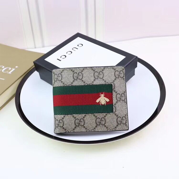 Gucci GG Supreme Bee Bifold Wallet - EUR FASHION