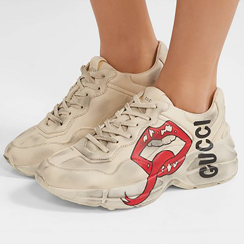 Gucci Rhyton Sneaker With Mouth Print - EUR FASHION