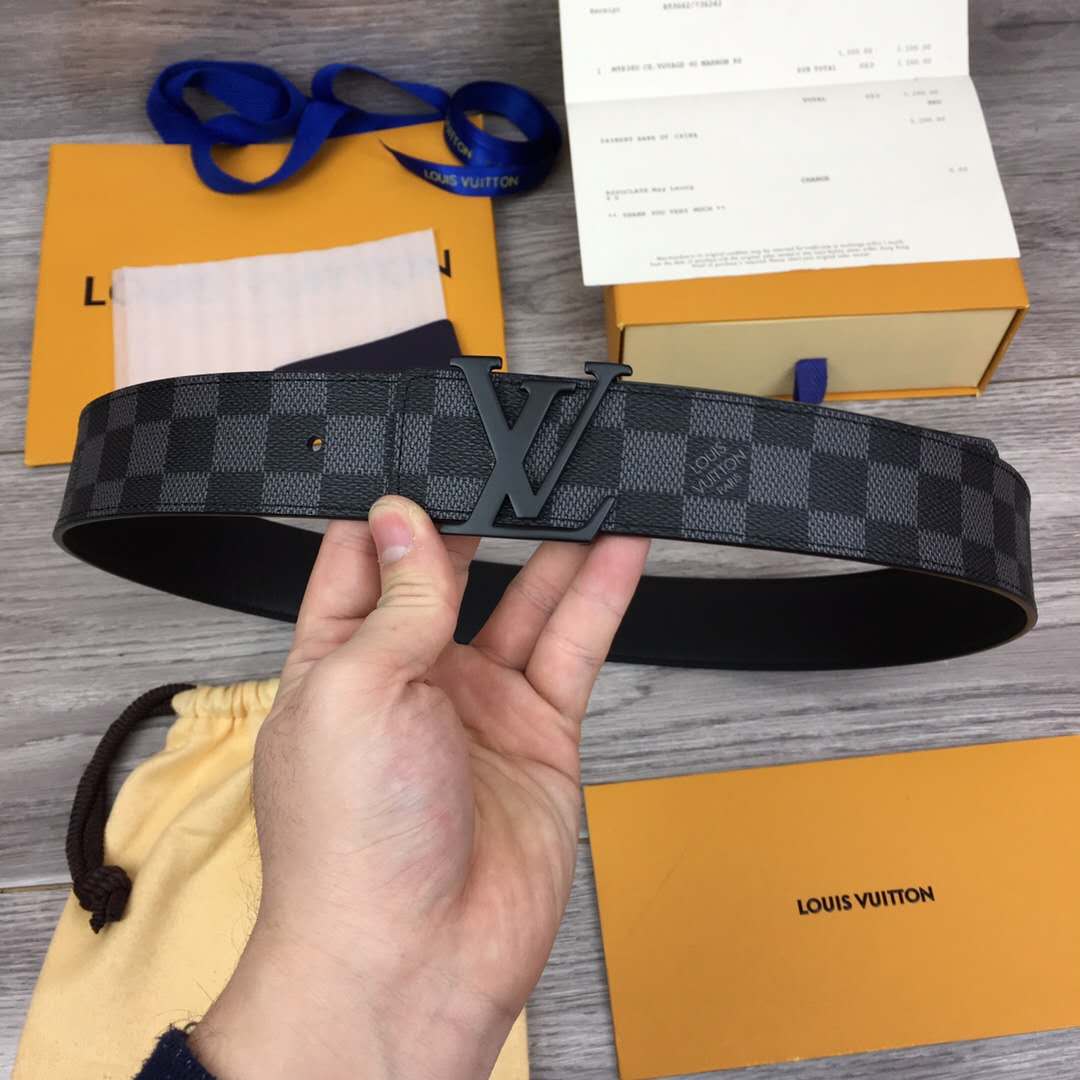 Louis Vuitton Damier Belt In Black - EUR FASHION