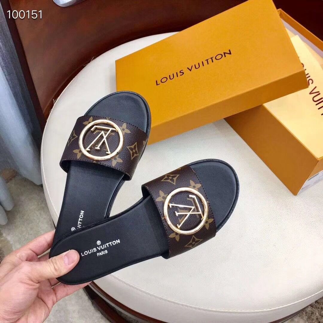 Louis Vuitton Monogram Lock It Flat Mule  - EUR FASHION