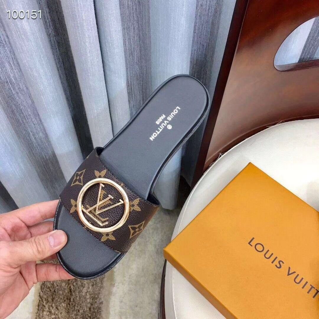 Louis Vuitton Monogram Lock It Flat Mule  - EUR FASHION