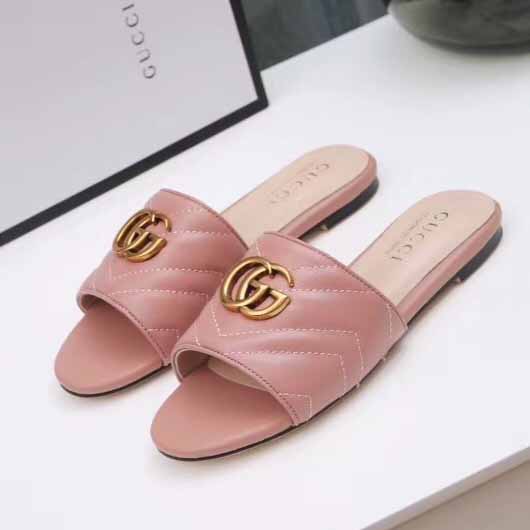 Gucci Women's Slide Sandal With Double G - EUR FASHION