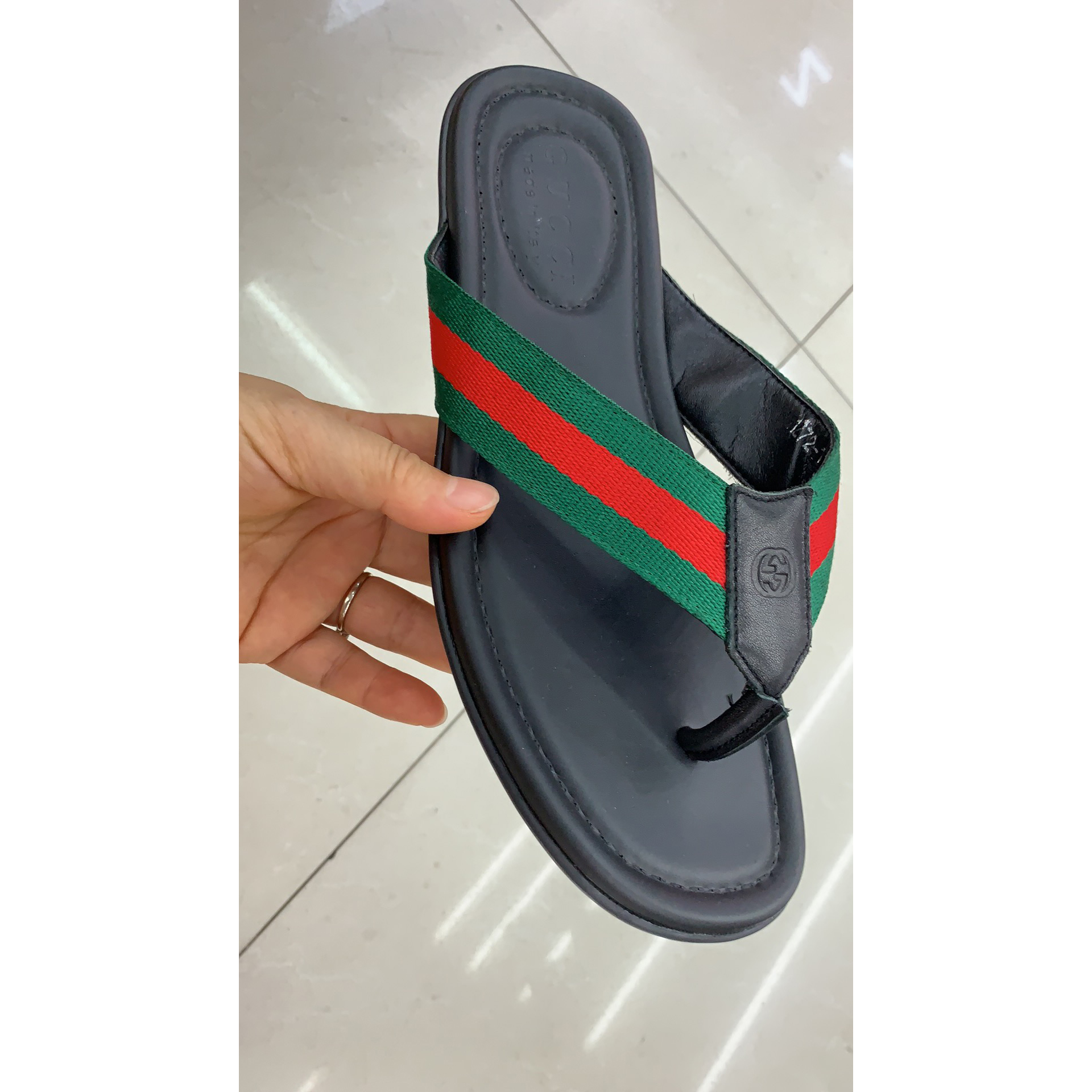 Gucci Web Flip Flops - EUR FASHION