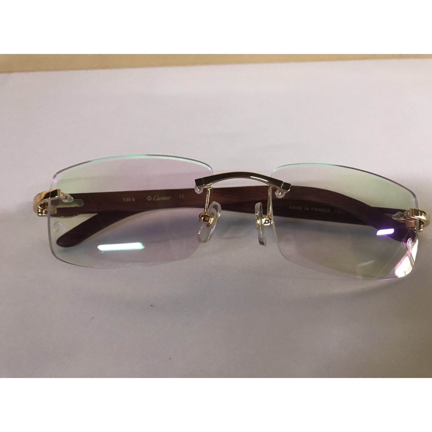 Cartier T8100905 Wood Engraving Eyeglasses Gold - EUR FASHION