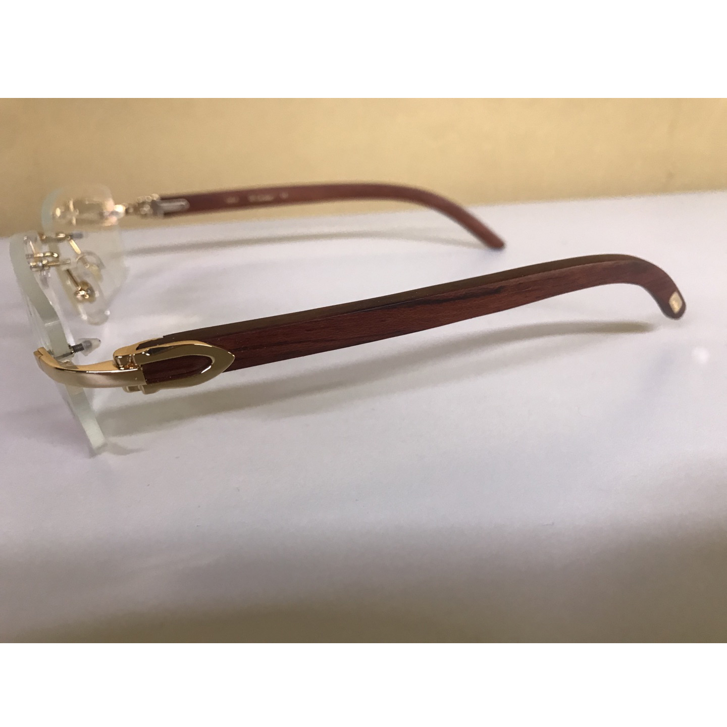 Cartier T8100905 Wood Engraving Eyeglasses Gold - EUR FASHION