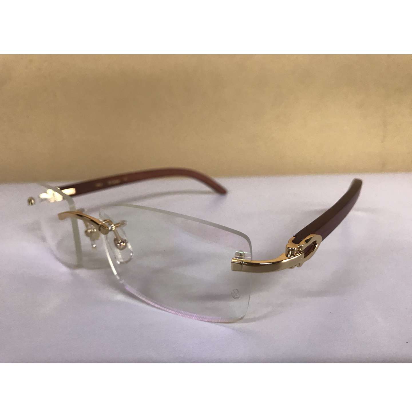 Cartier T8100905 Wood Engraving Eyeglasses Gold - EUR FASHION