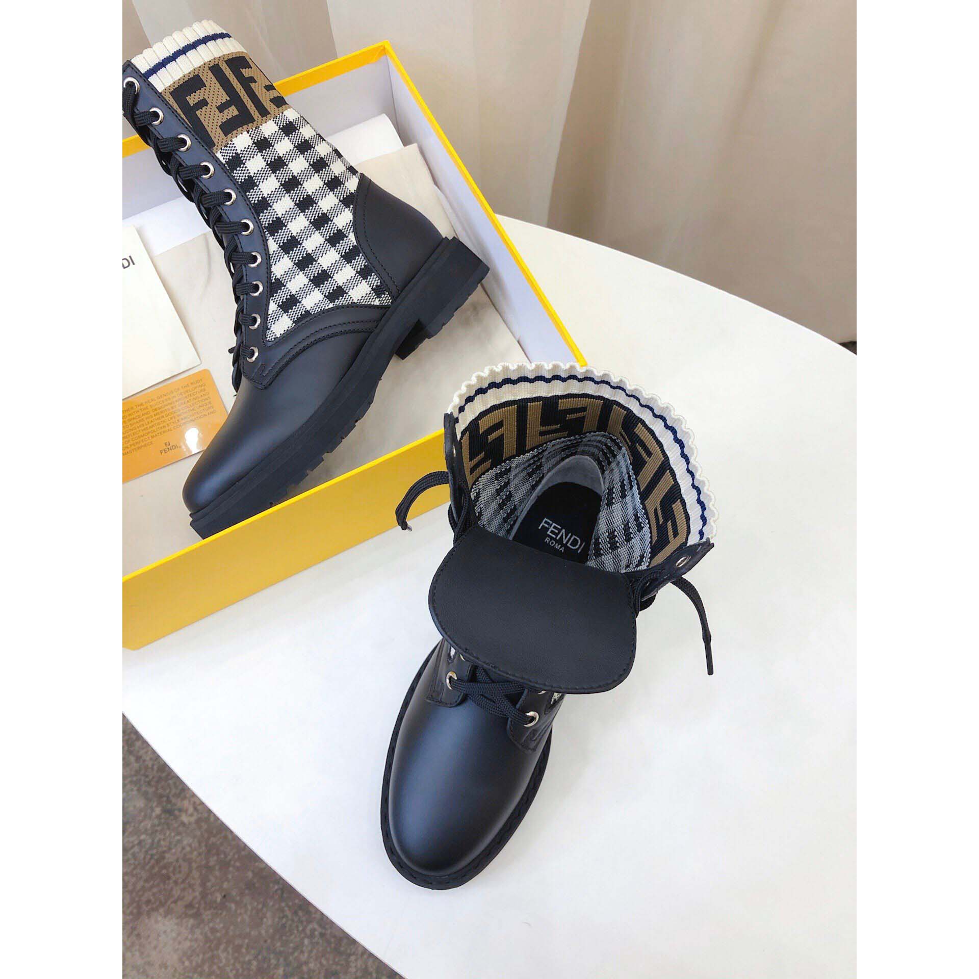 Fendi Leather Biker Boots - EUR FASHION