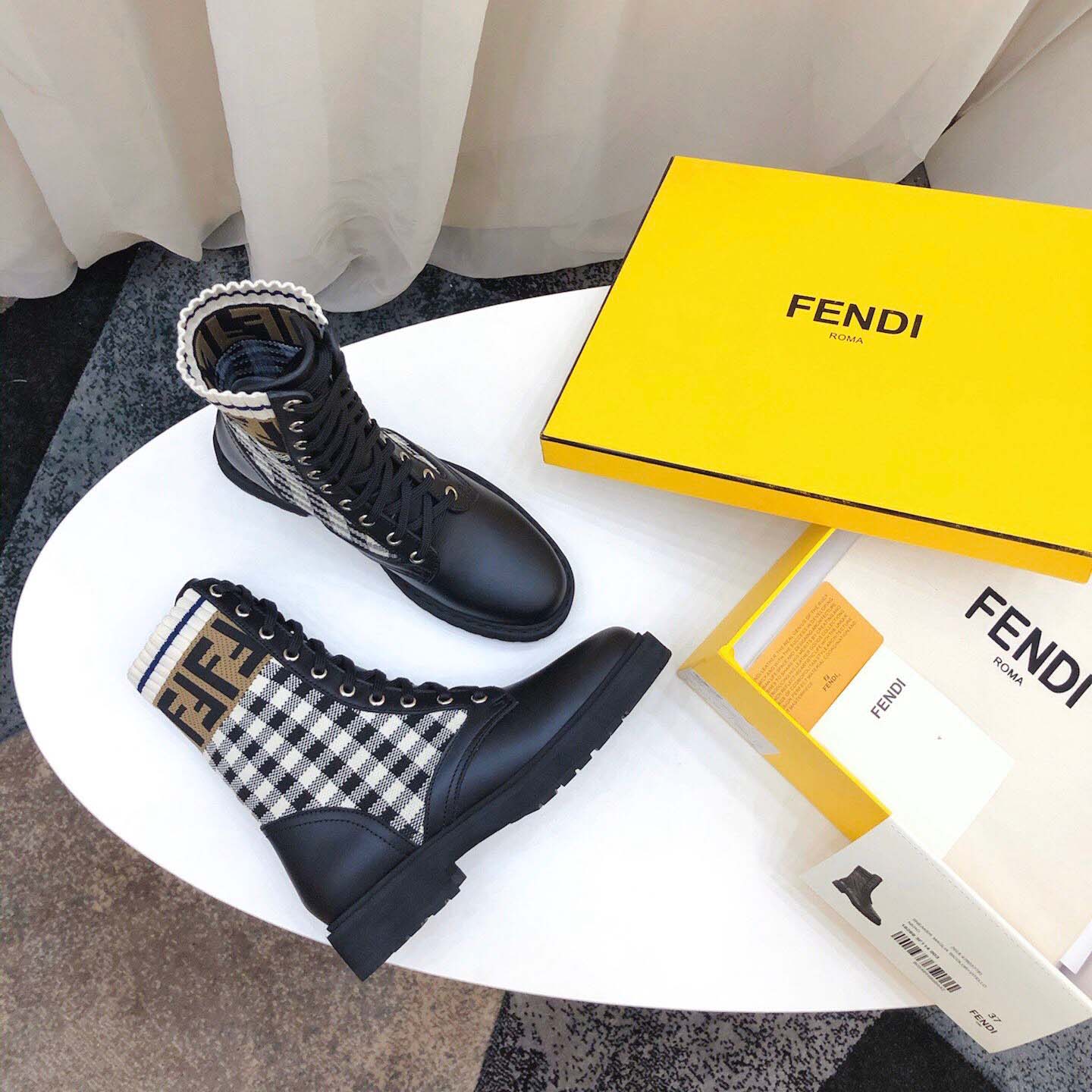 Fendi Leather Biker Boots - EUR FASHION