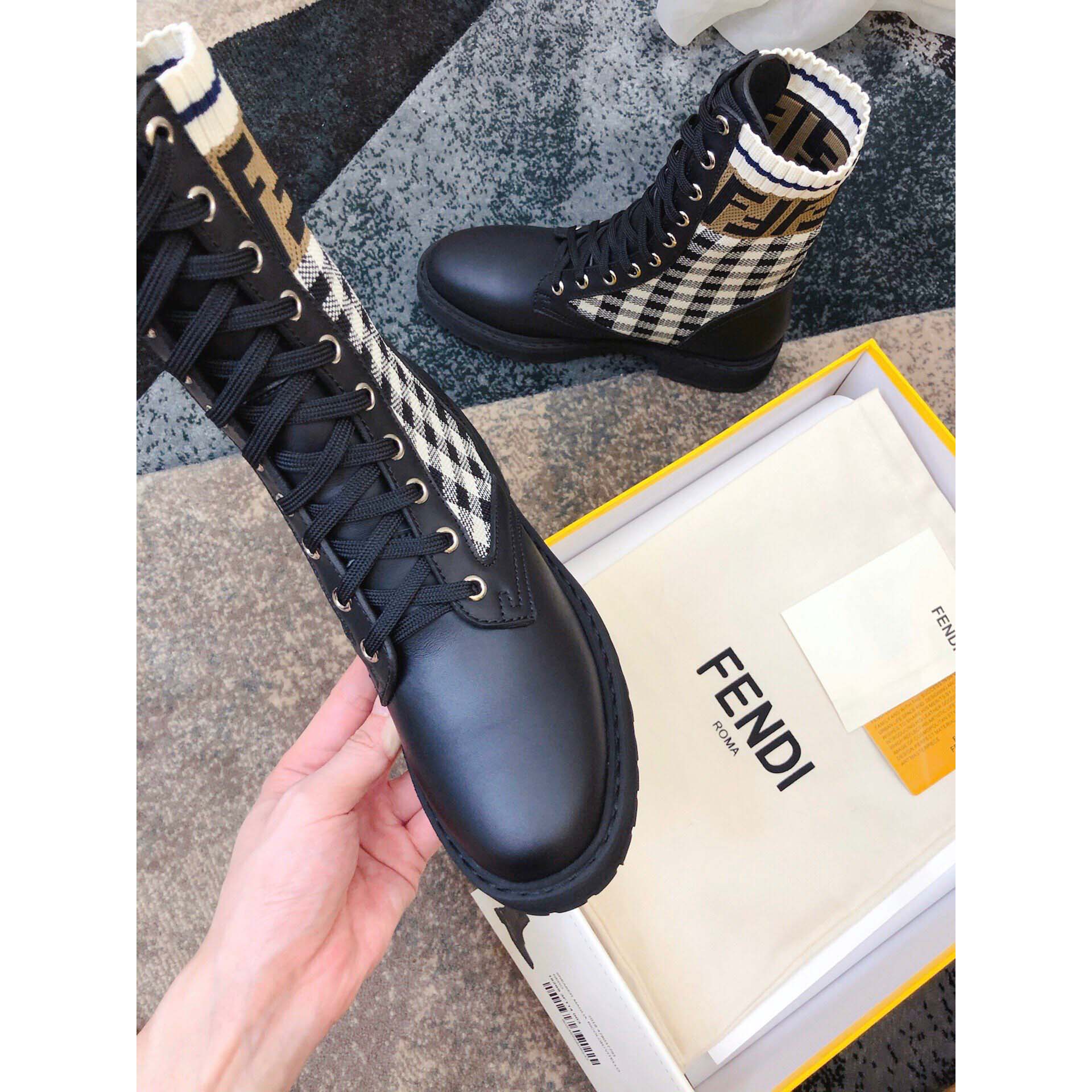 Fendi Leather Biker Boots - EUR FASHION