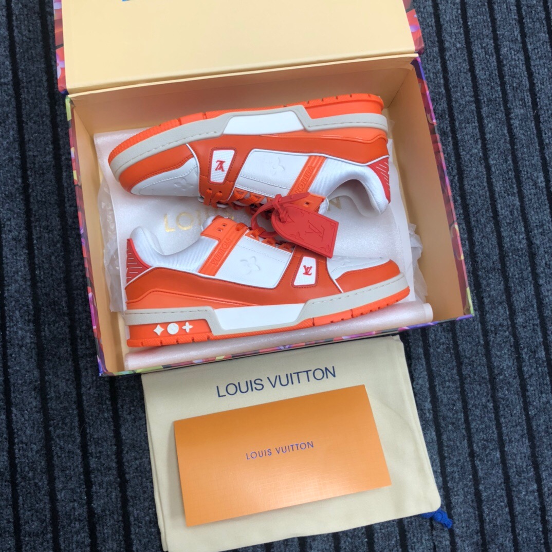 Louis Vuitton Trainer Sneaker In Orange - EUR FASHION