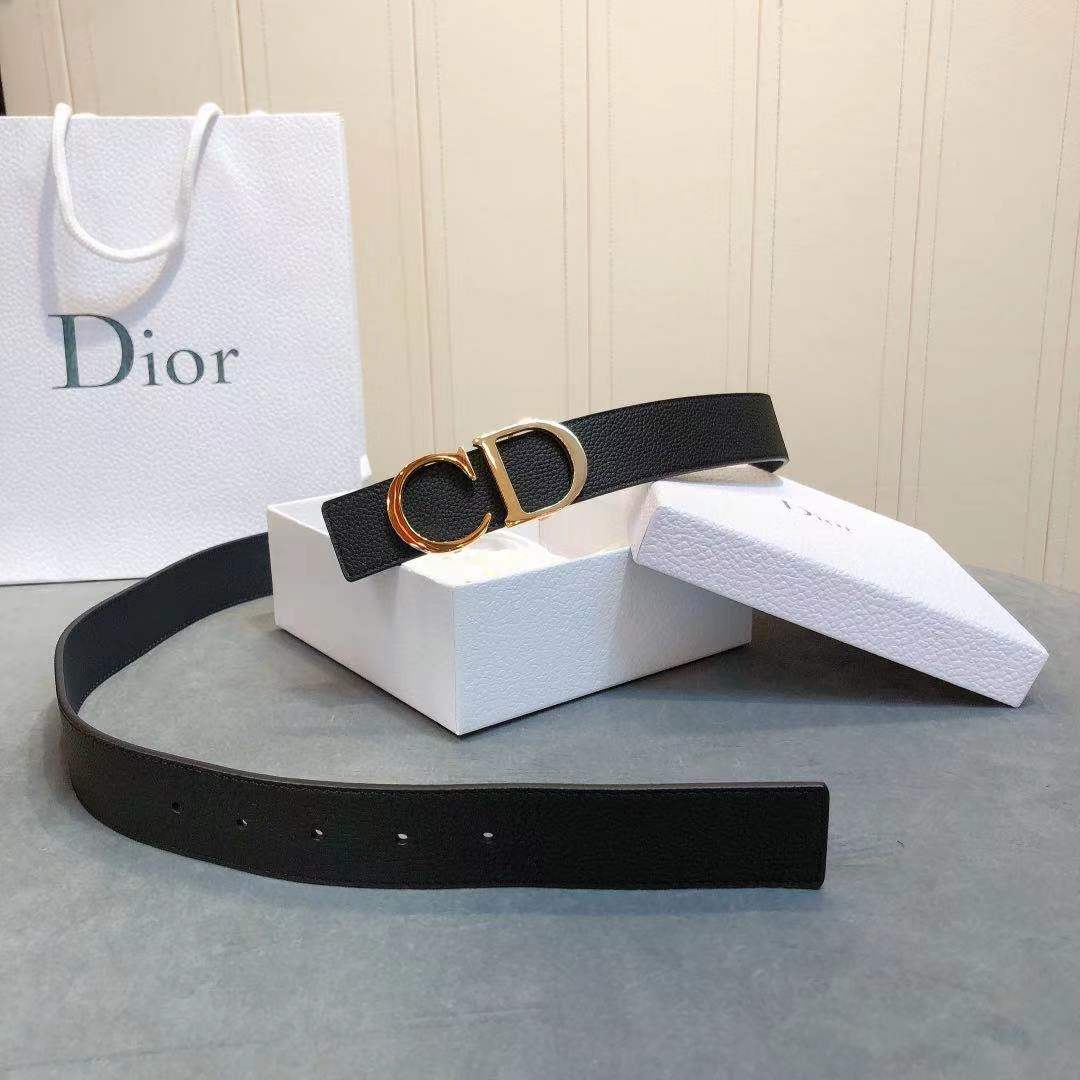 Dior 'CD' Leather Belt - EUR FASHION