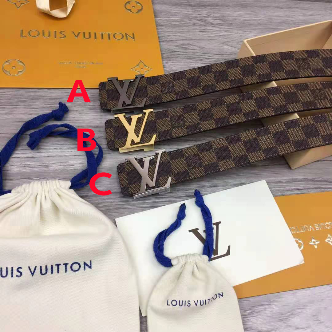 Louis Vuitton Initiales Damier Belt - EUR FASHION