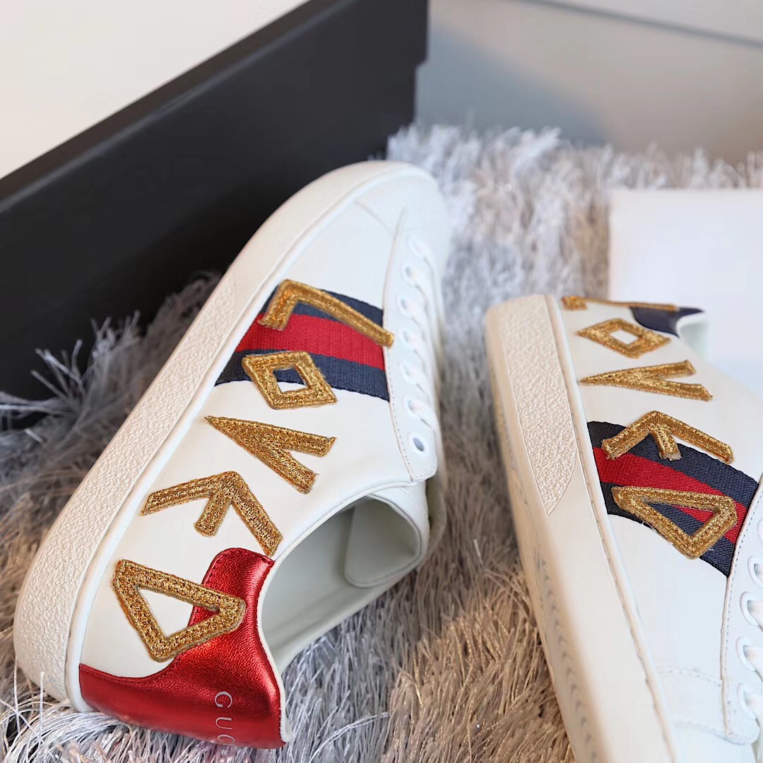 Gucci Ace Embroidered Sneaker - EUR FASHION