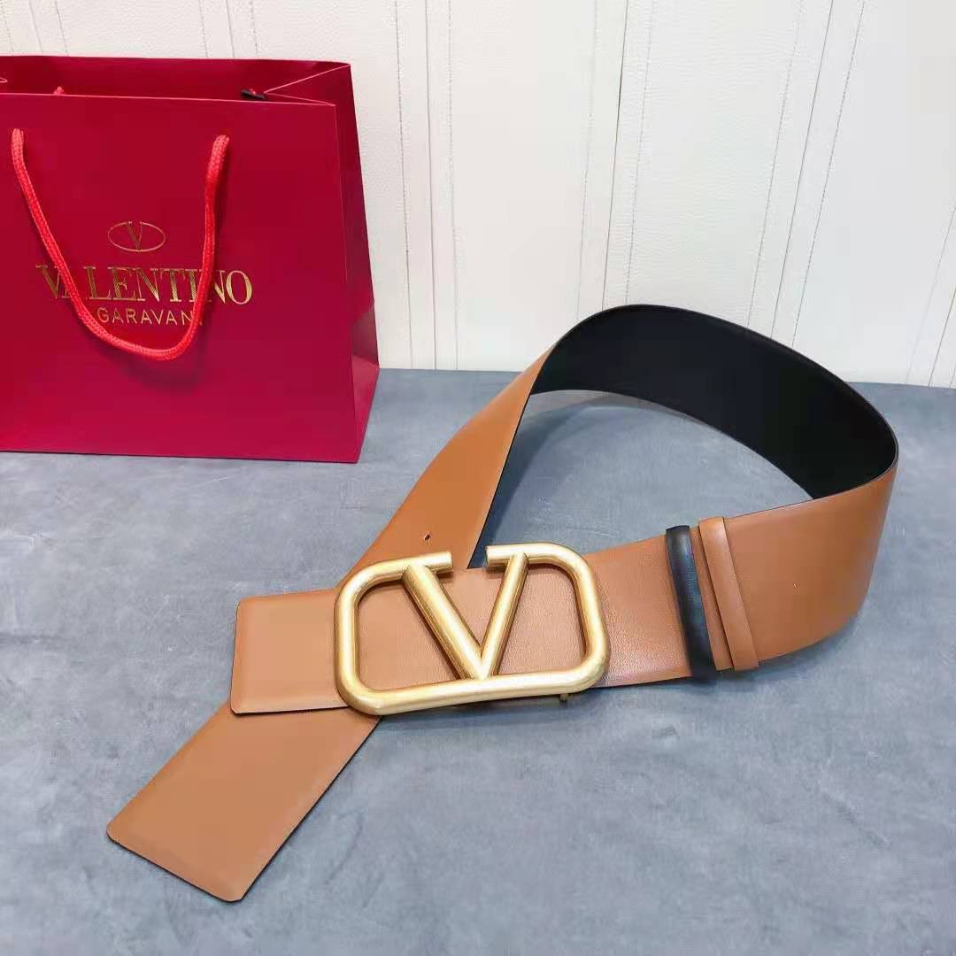 Vlone Leather Belt with V Buckle (width 4.0cm) - EUR FASHION