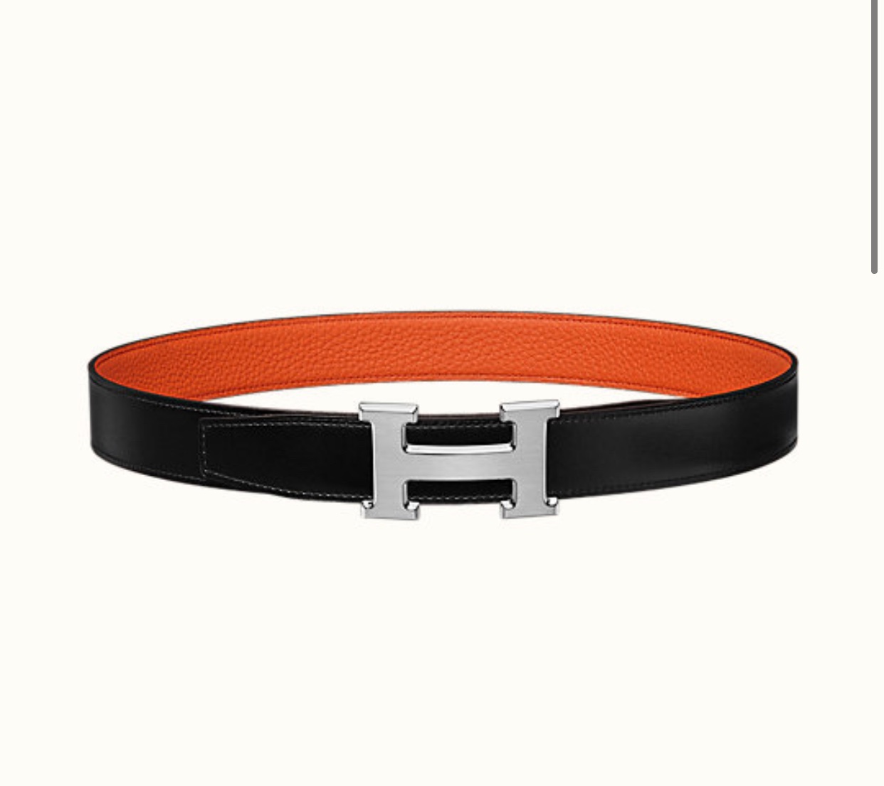 Hermes Brown Leather Belt with Silver Buckle - EUR FASHION