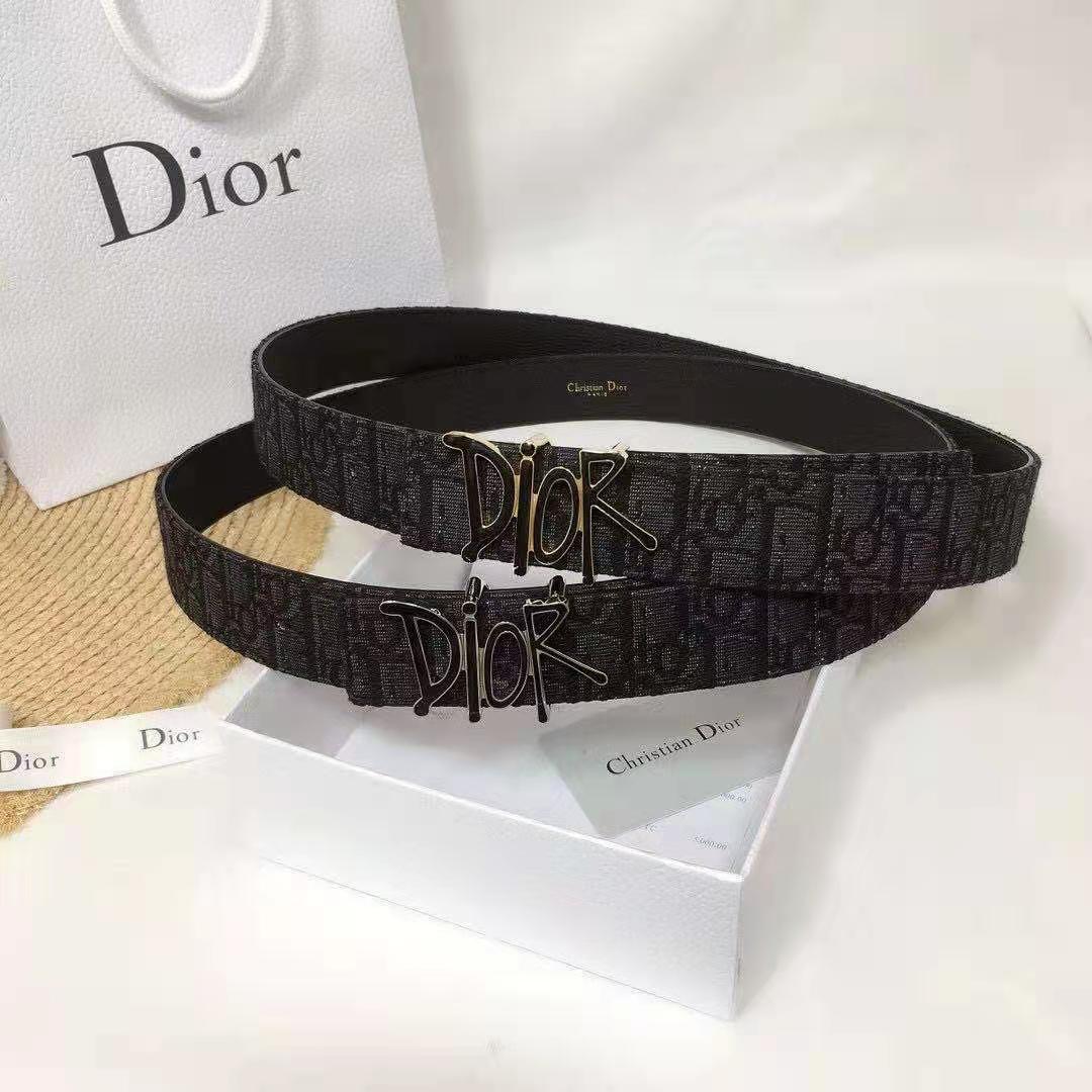 Dior Oblique Jacquard Belt  - EUR FASHION