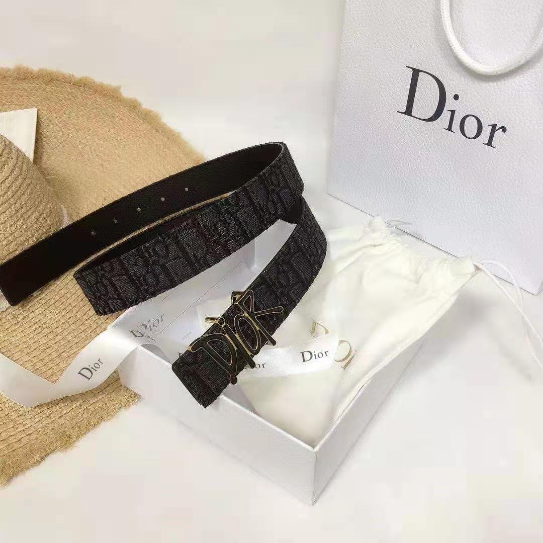 Dior Oblique Jacquard Belt  - EUR FASHION