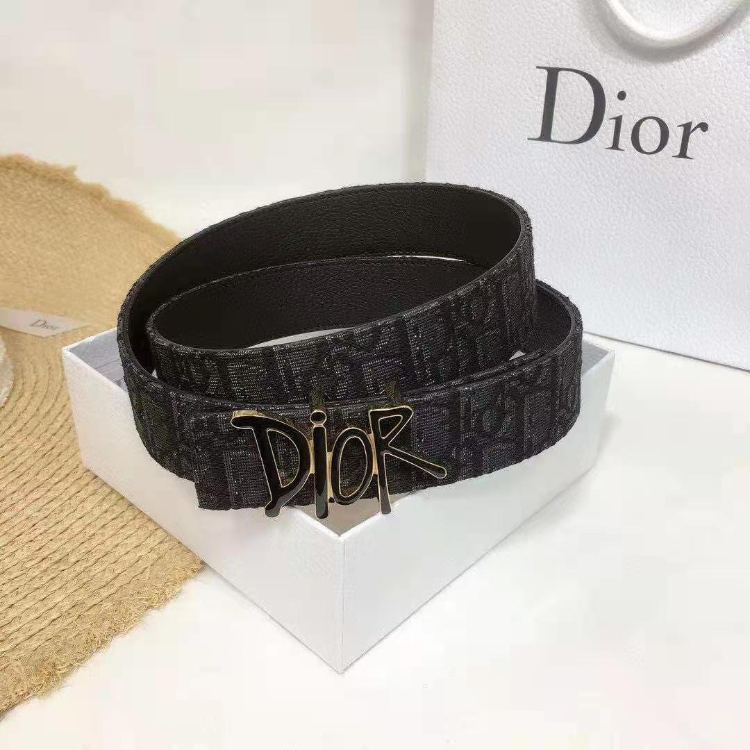 Dior Oblique Jacquard Belt  - EUR FASHION