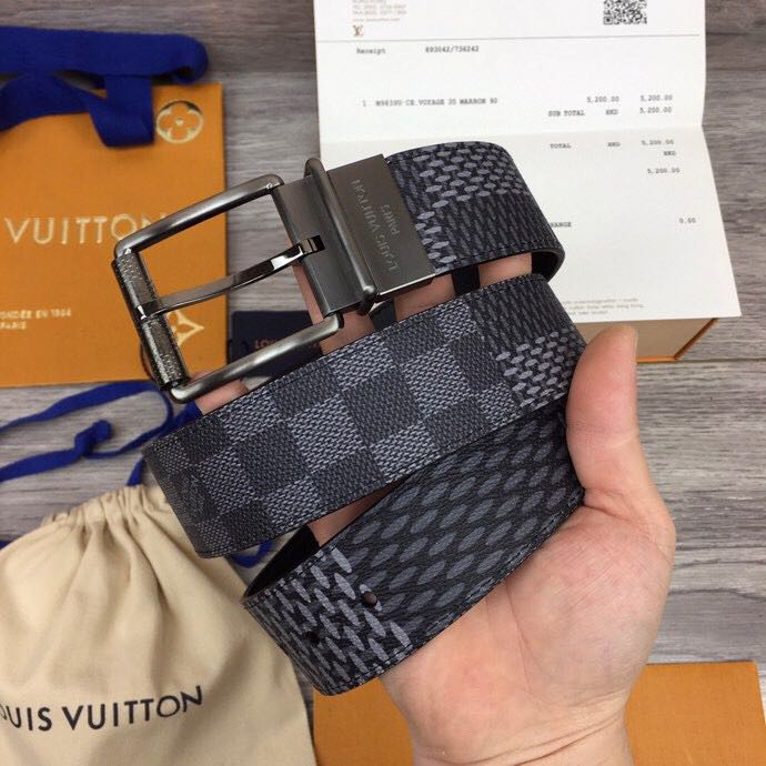 Louis Vuitton Damier Print 40MM Belt - EUR FASHION