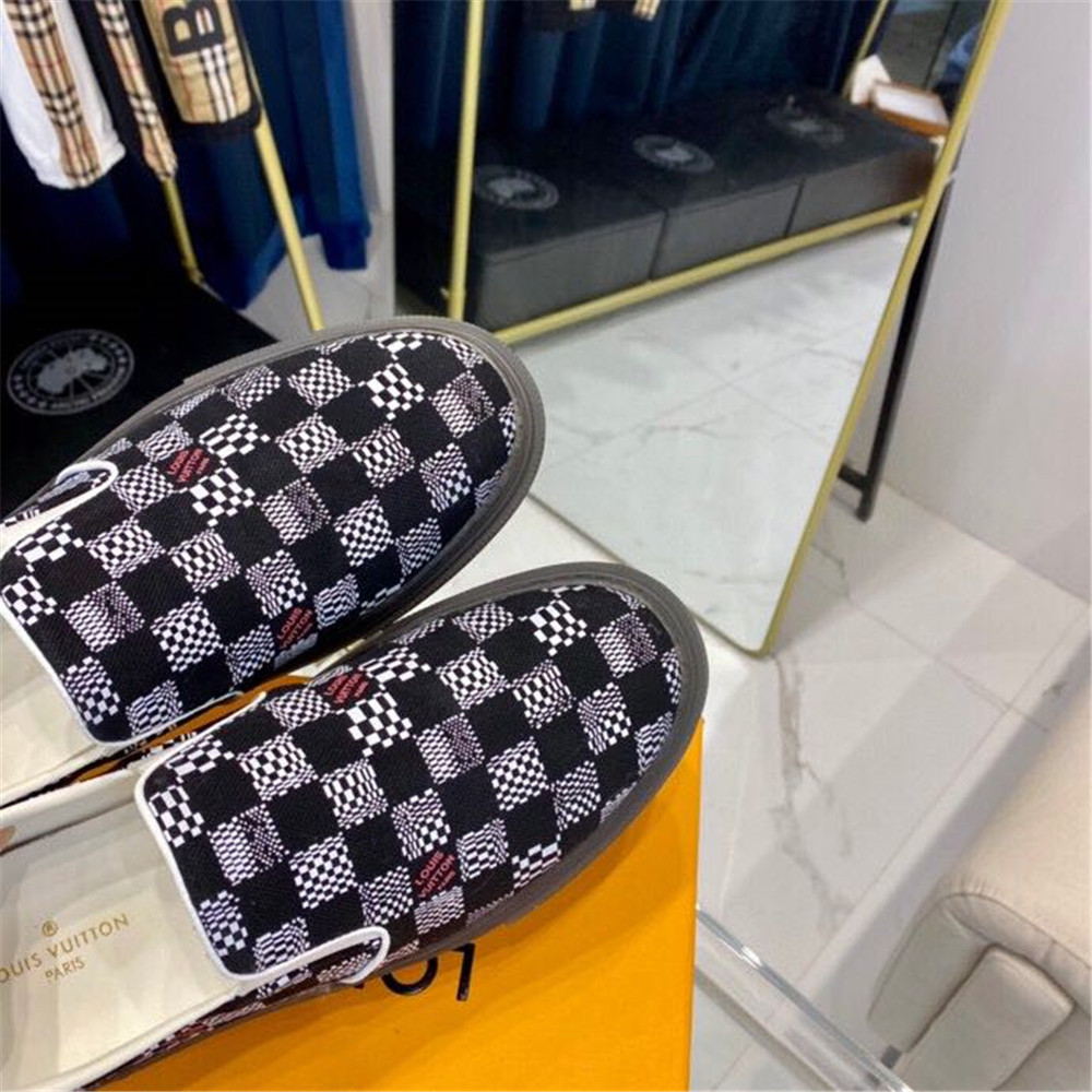 Louis Vuitton  Black Damier Loafers - EUR FASHION