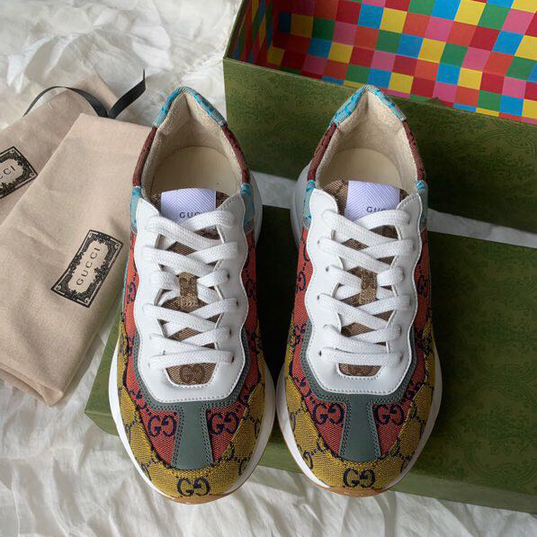 Gucci GG Multicolor Canvas Sneakers For Men And Women - EUR FASHION