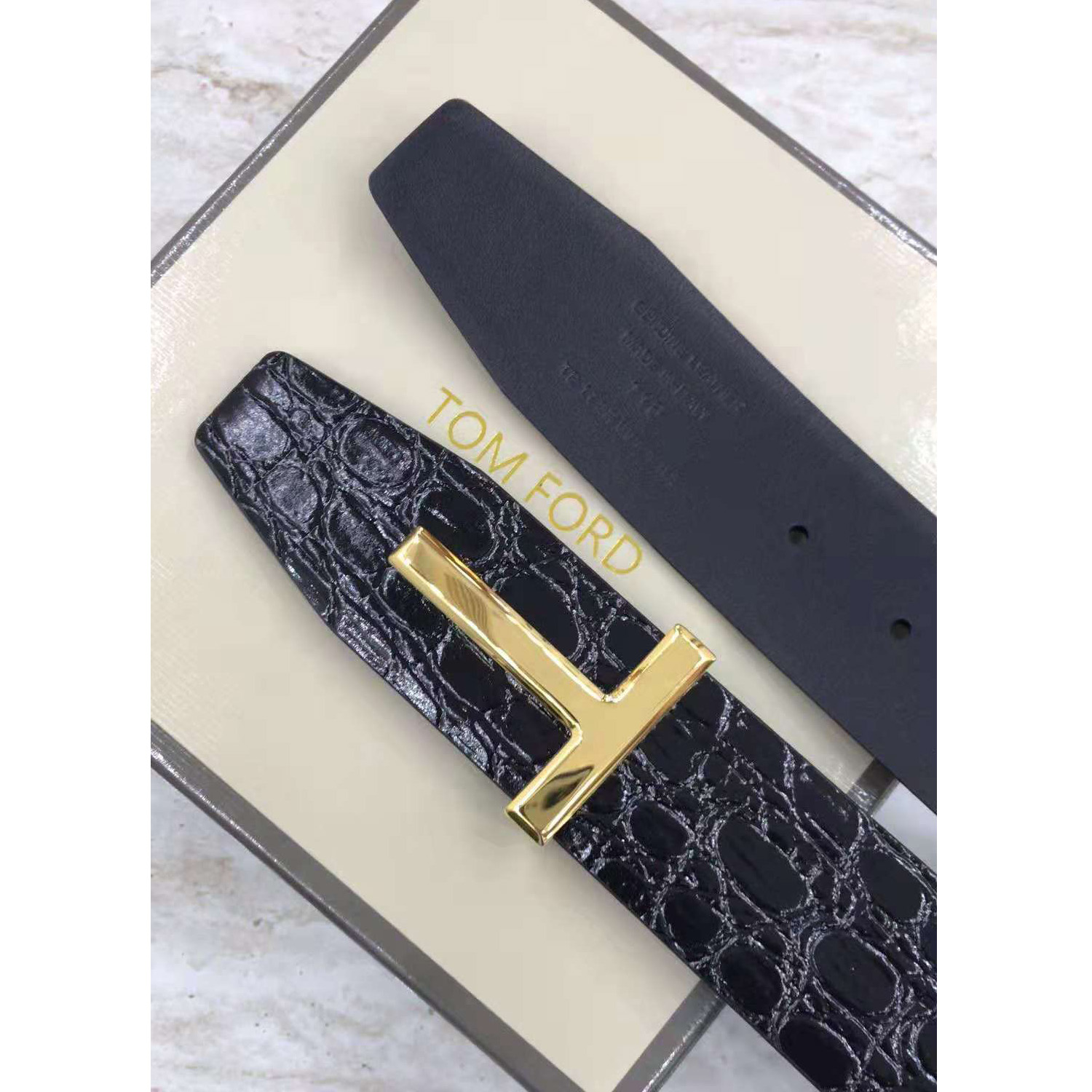 Tom Ford Crocodile Icon Belt - EUR FASHION