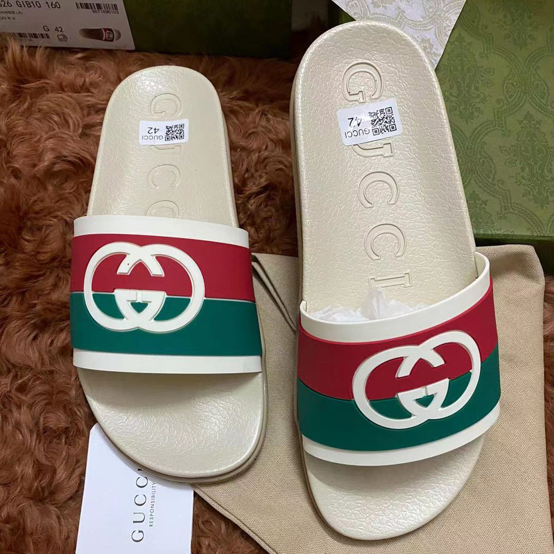 Gucci Men's Interlocking G Slide Sandal - EUR FASHION