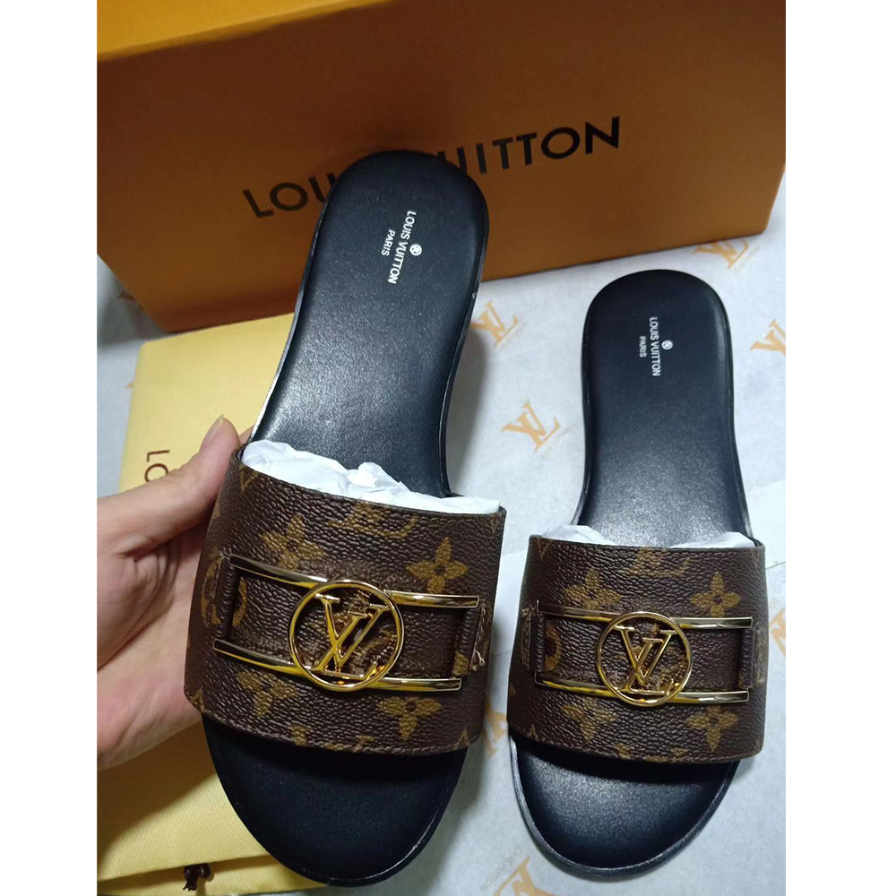 Louis Vuitton Lock It Flat Mule Slides - EUR FASHION