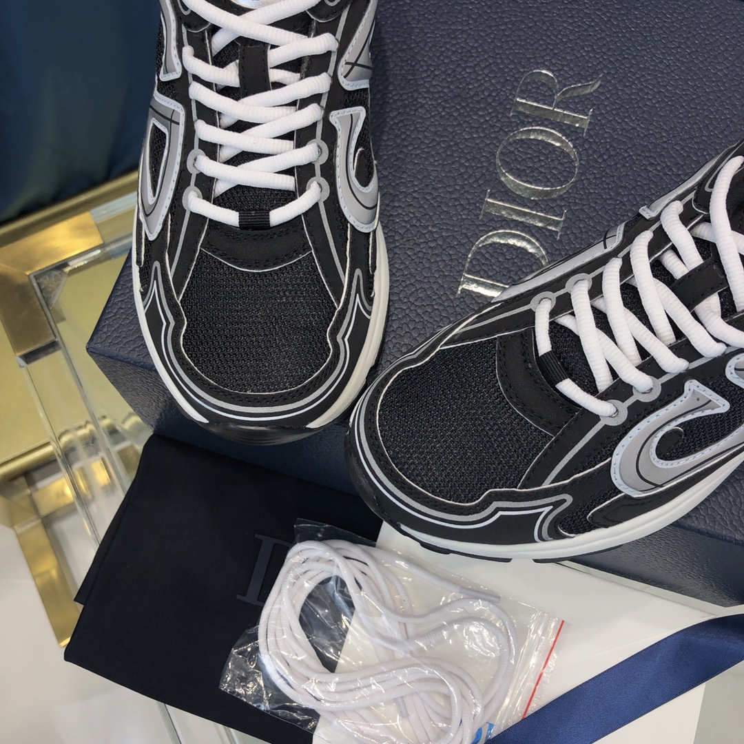 Dior B30 Sneaker Black Mesh And Technical Fabric - EUR FASHION