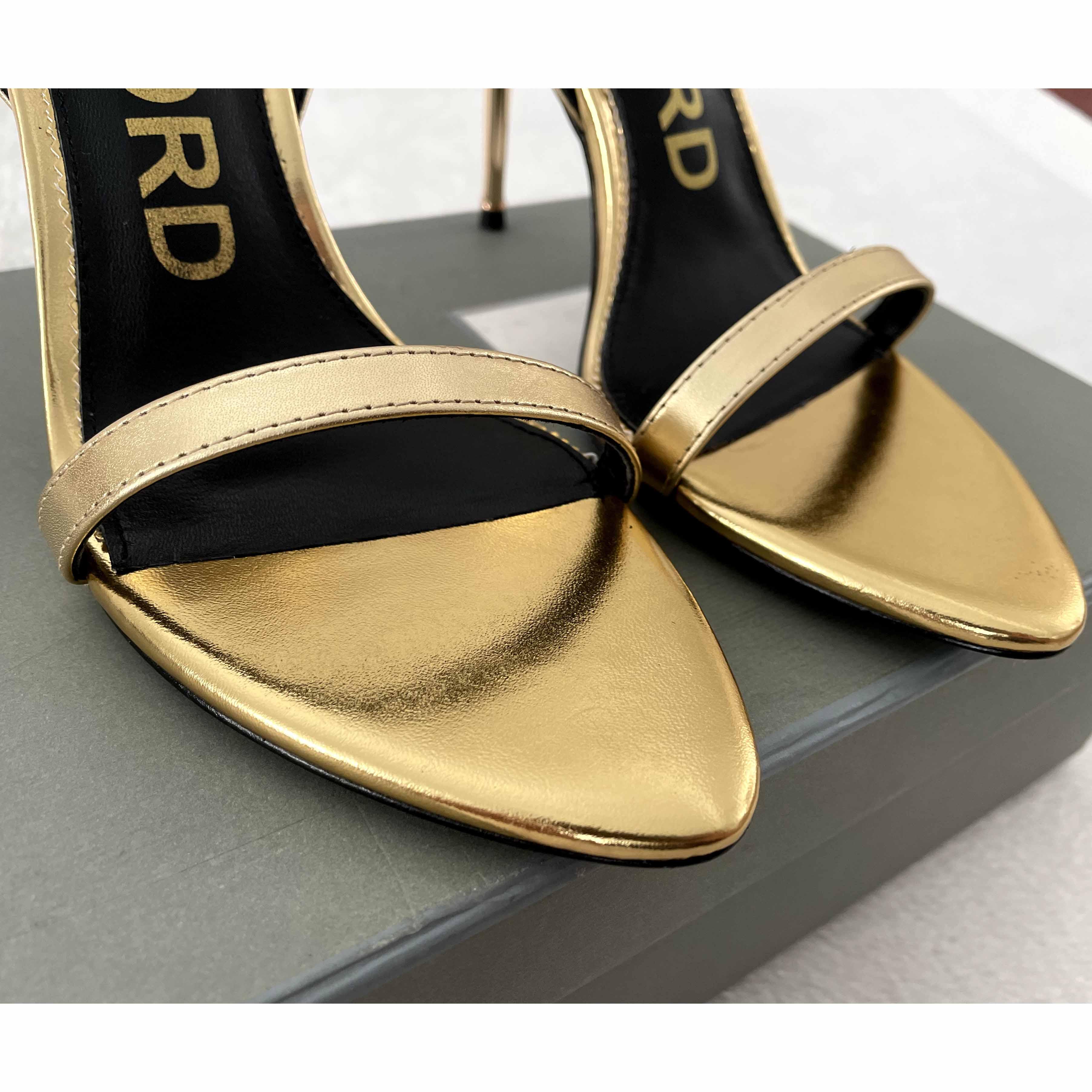 Tom Ford Gold Padlock Sandals - EUR FASHION