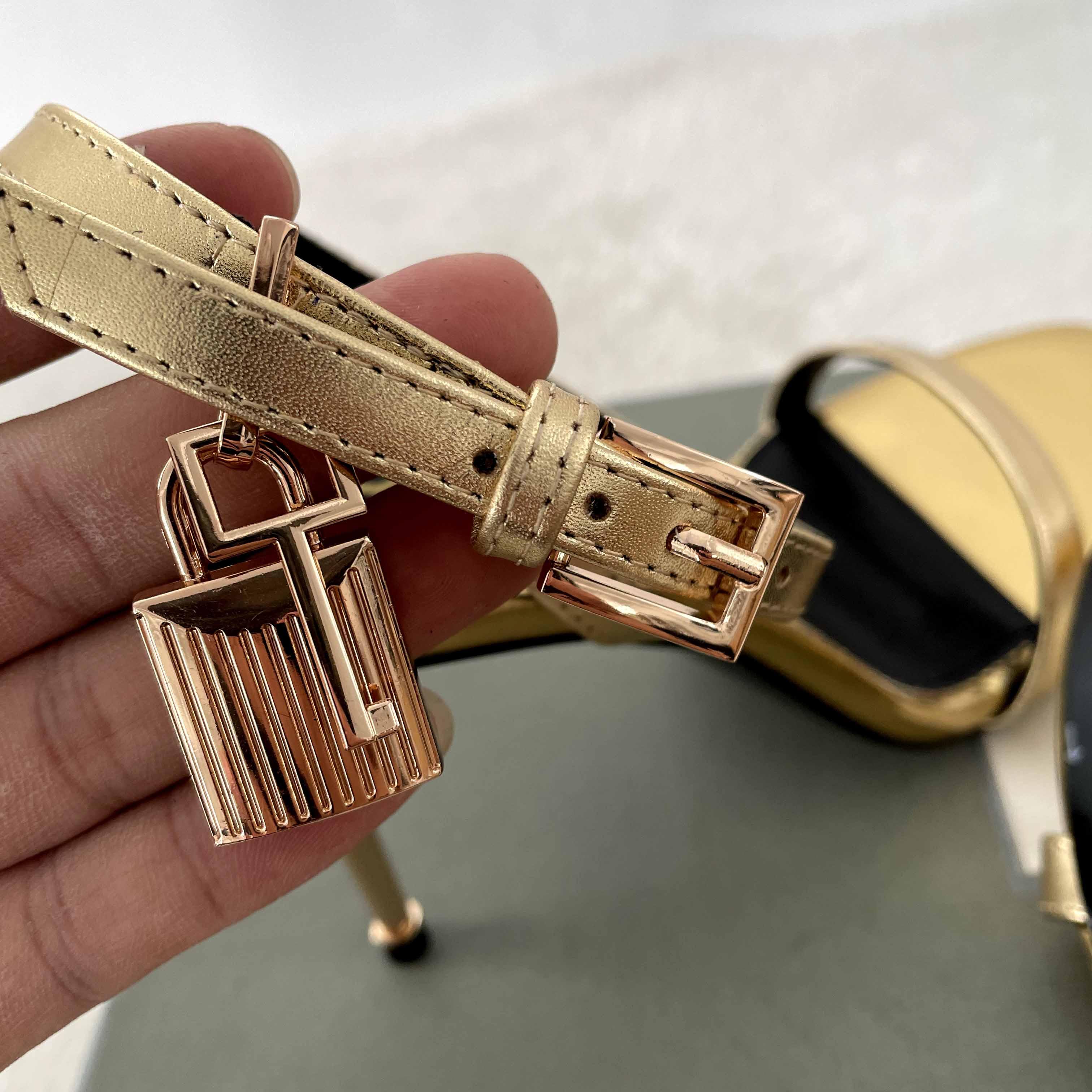 Tom Ford Gold Padlock Sandals - EUR FASHION