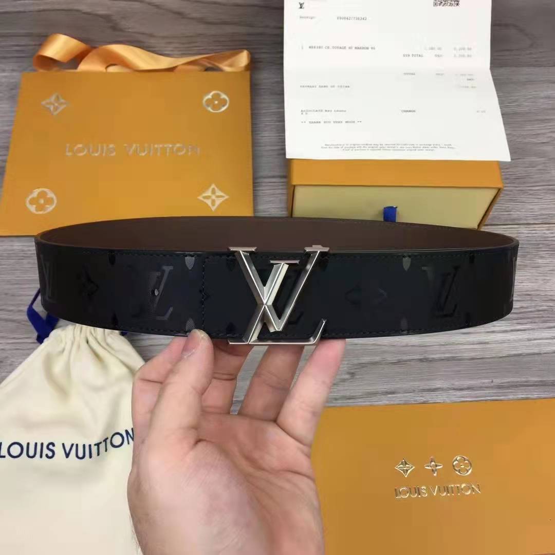 Louis Vuitton Initiales Monogram Eclipse Reversible Belt - EUR FASHION