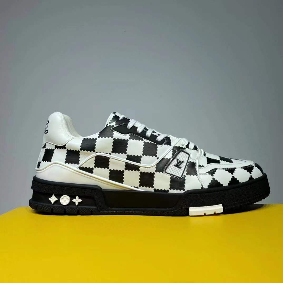 Louis Vuitton Trainer Sneaker Black White Damier - EUR FASHION