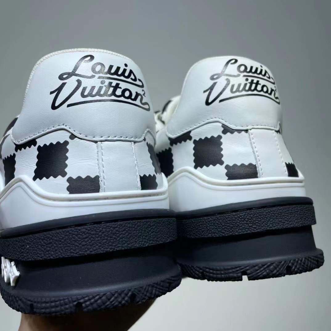 Louis Vuitton Trainer Sneaker Black White Damier - EUR FASHION