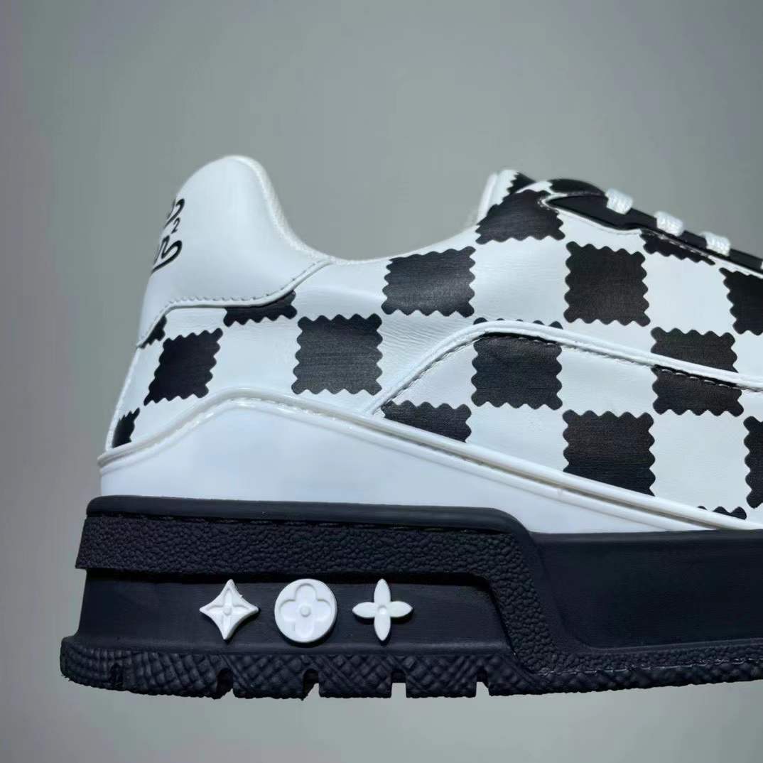 Louis Vuitton Trainer Sneaker Black White Damier - EUR FASHION