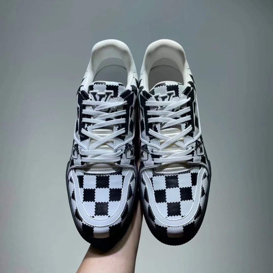 Louis Vuitton Trainer Sneaker Black White Damier - EUR FASHION