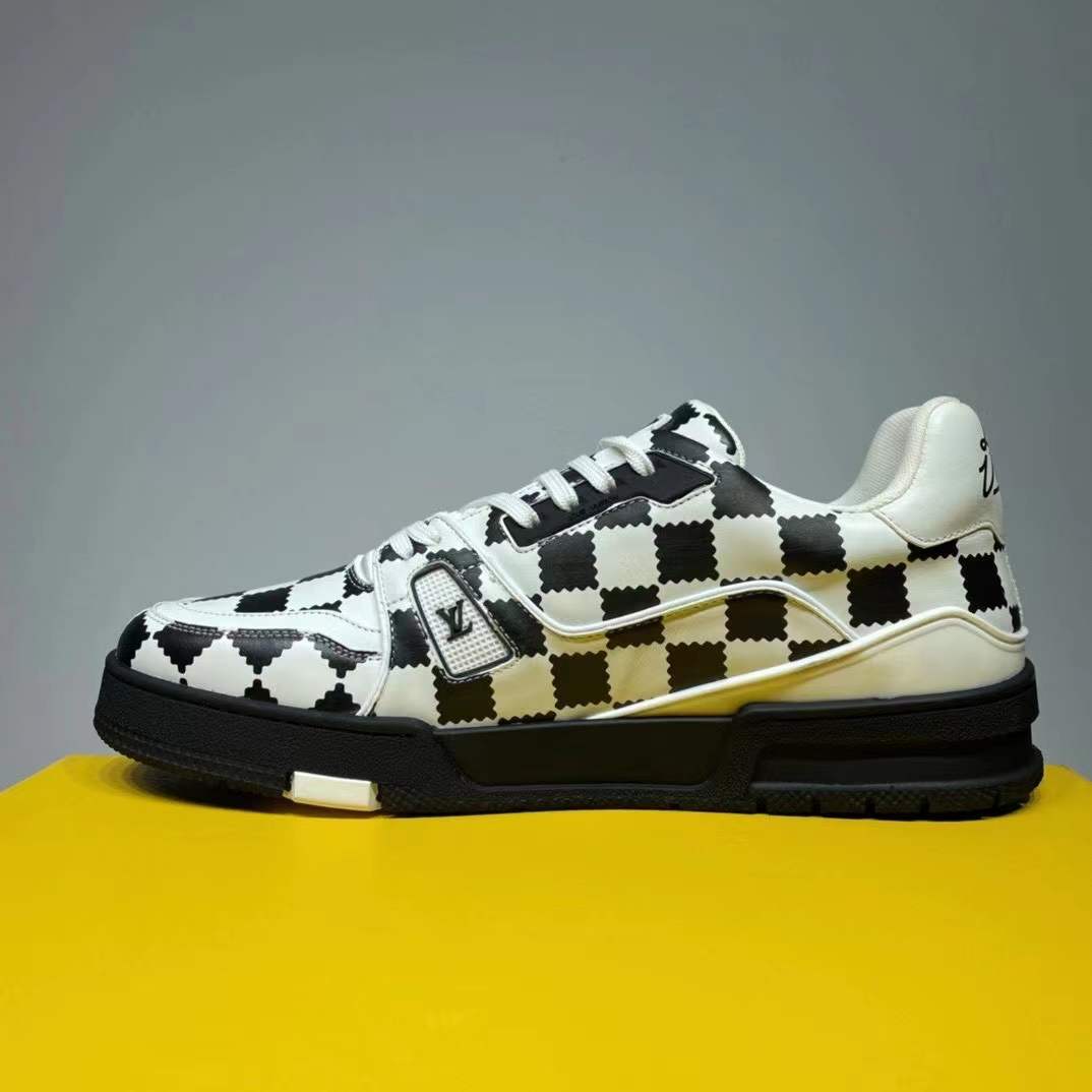 Louis Vuitton Trainer Sneaker Black White Damier - EUR FASHION