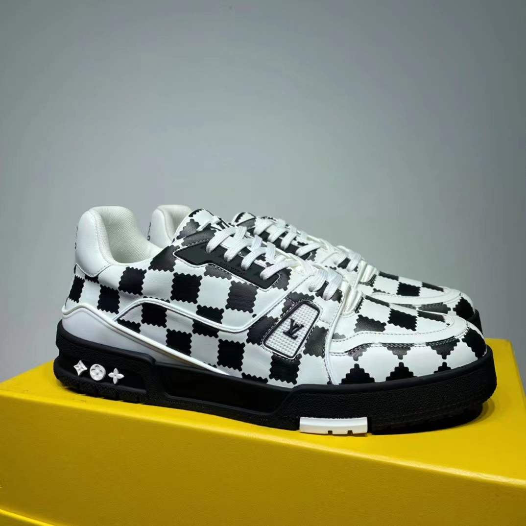 Louis Vuitton Trainer Sneaker Black White Damier - EUR FASHION