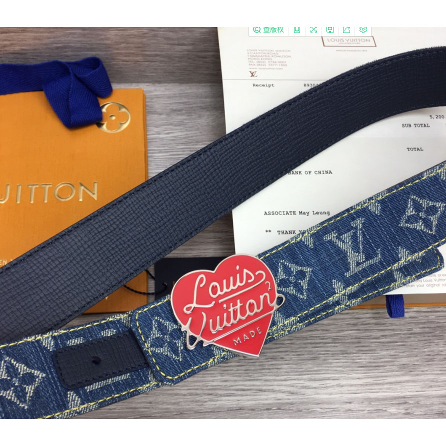 Louis Vuitton Denim 40MM Reversible Belt In Blue - EUR FASHION