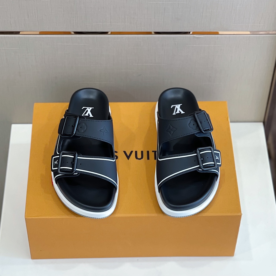 Louis Vuitton Trainer Mule In Black & Grey - EUR FASHION