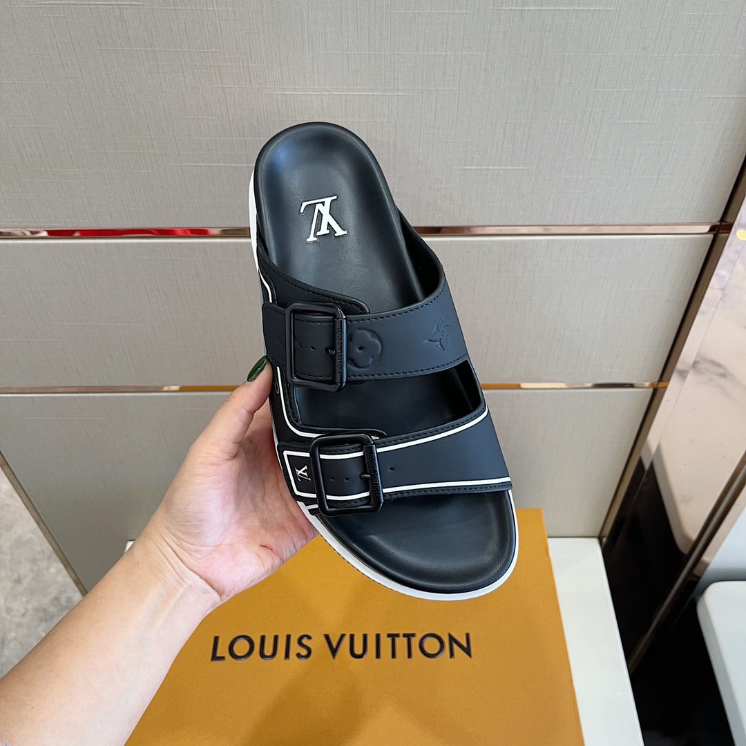 Louis Vuitton Trainer Mule In Black & Grey - EUR FASHION