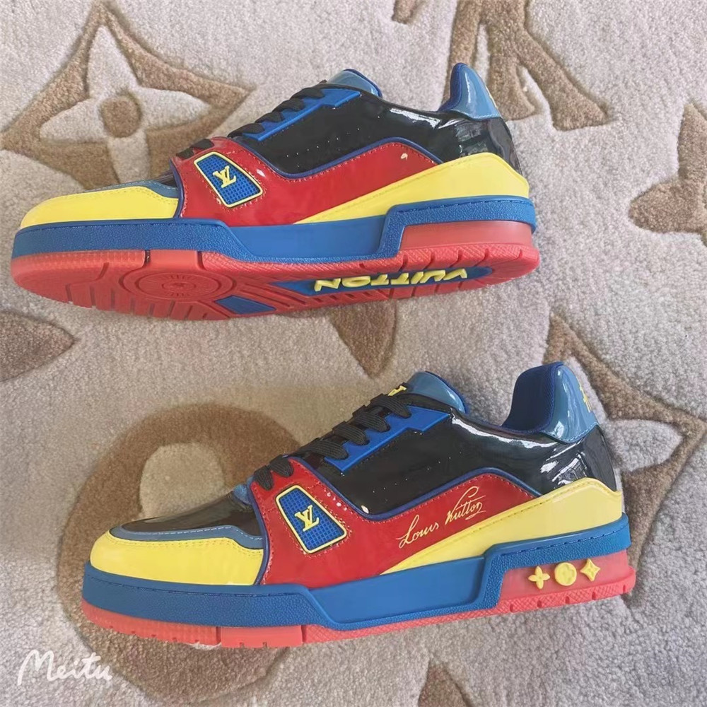 Louis Vuitton Trainer Sneaker Blue&Yellow&Red - EUR FASHION