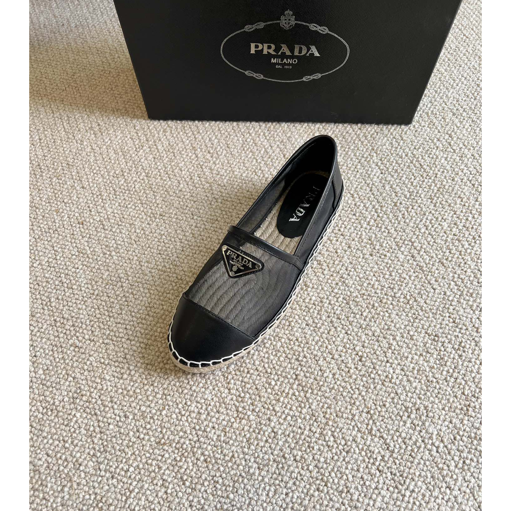 Prada  Logo  Woman Black Loafers - EUR FASHION