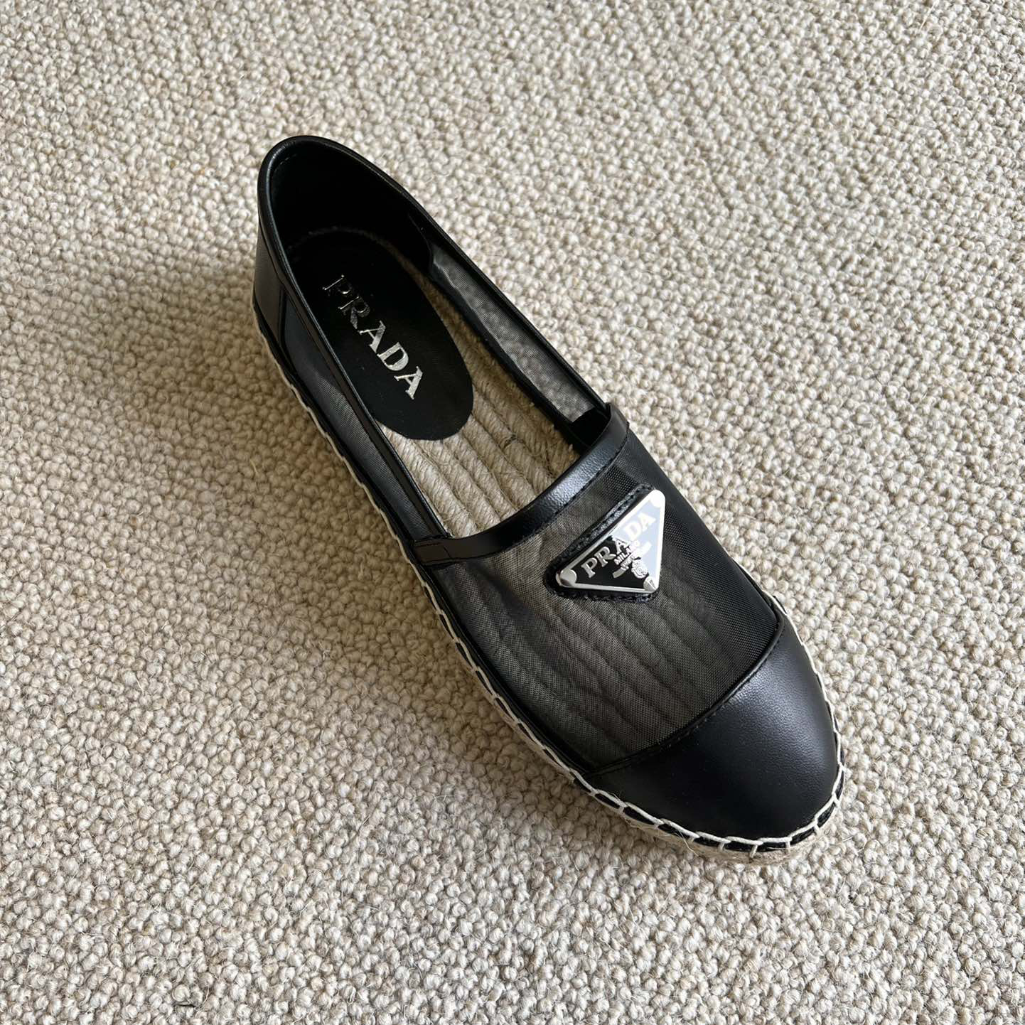 Prada  Logo  Woman Black Loafers - EUR FASHION